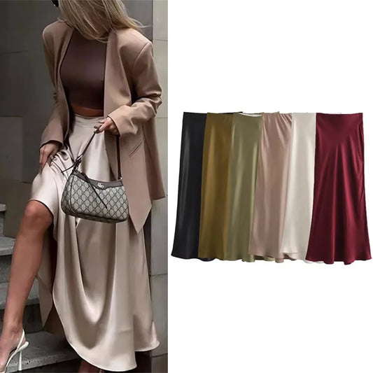 High Waist Long Skirt