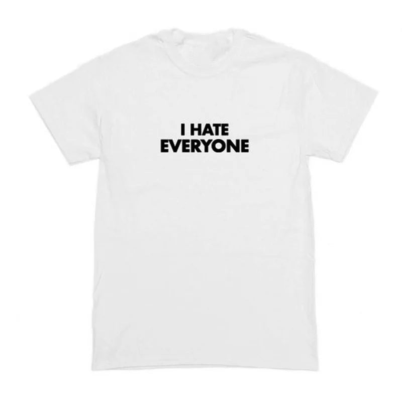 I Hate Everyone Letters Retro Oversized Tee