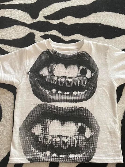 Womans Grills fashion baby tee